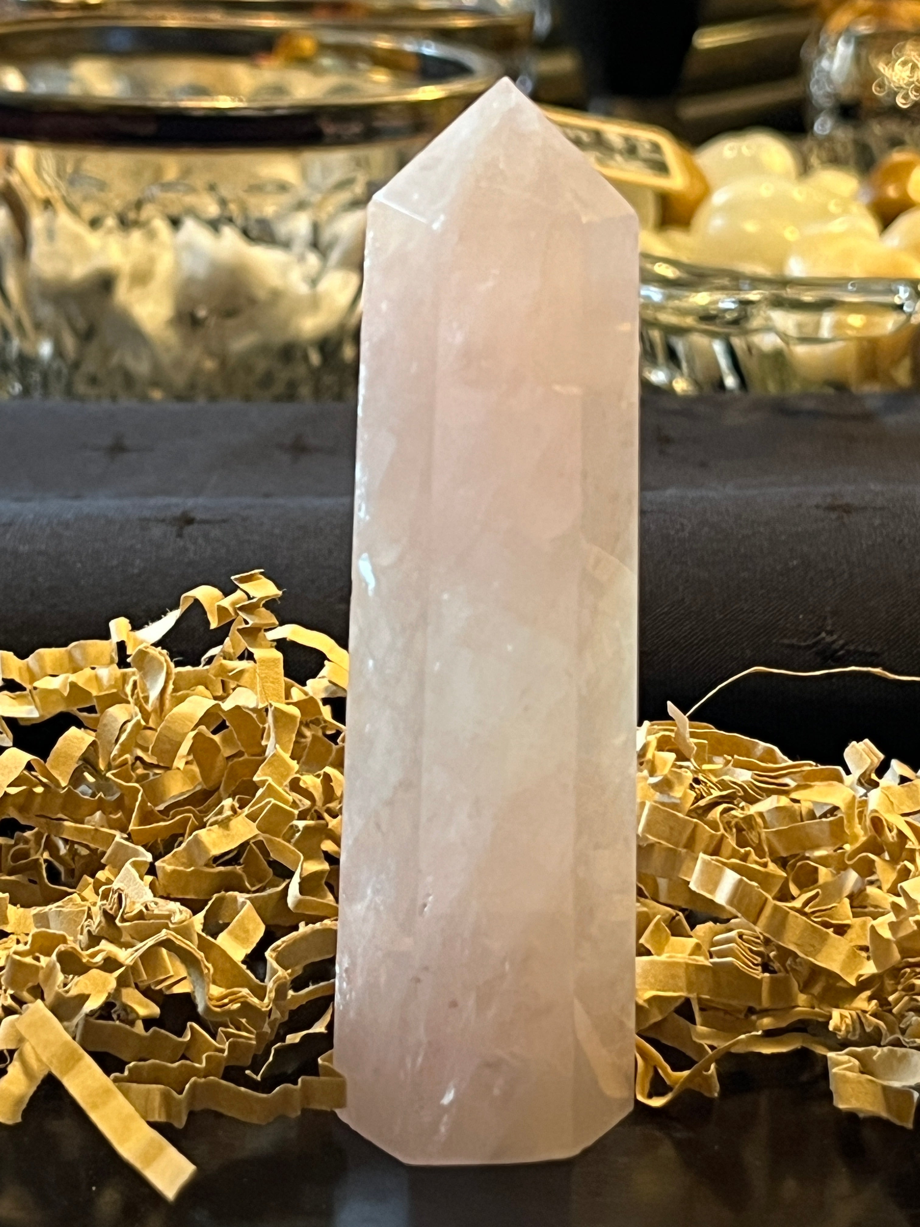 Rose Quartz Generator Tower – Love & Self-Compassion Healing Crystal (Set 1)