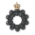 Black Resin Skull Wreath w/ Gold Crown