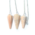 Cream Moonstone Pendulum 6 Facet