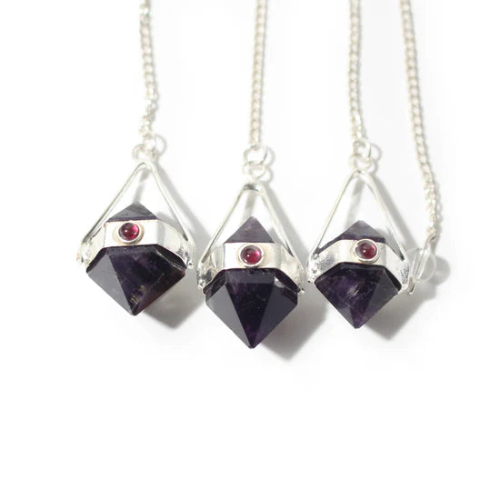 Amethyst Double Terminated Point Pendulum