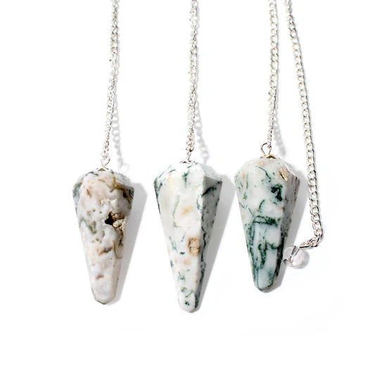 Tree Agate Pendulum 6 side