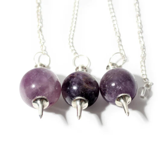 Amethyst Ball & Point Pendulum
