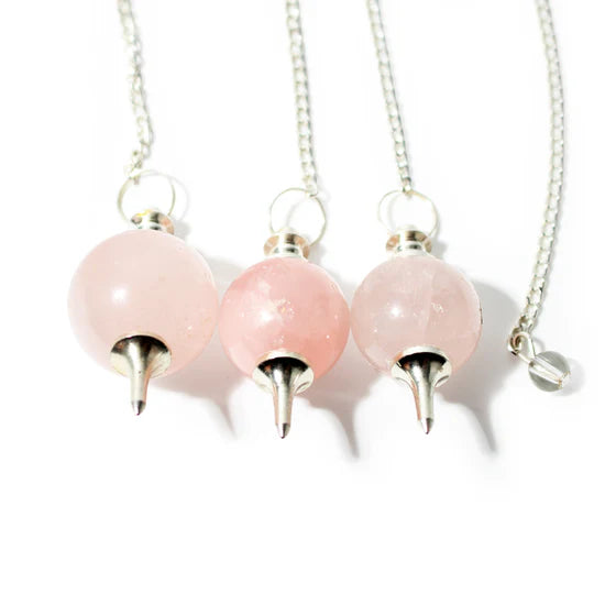 Rose Quartz Ball & Point Pendulum