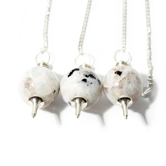 Rainbow Moonstone Ball & Point Pendulum