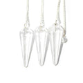 Clear Quartz Pointed Pendulum 6 side - Type 4