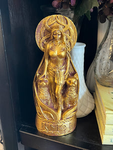 Freya Goddess Statue Gold