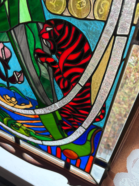 The Fool — Stained Glass Tarot Panel