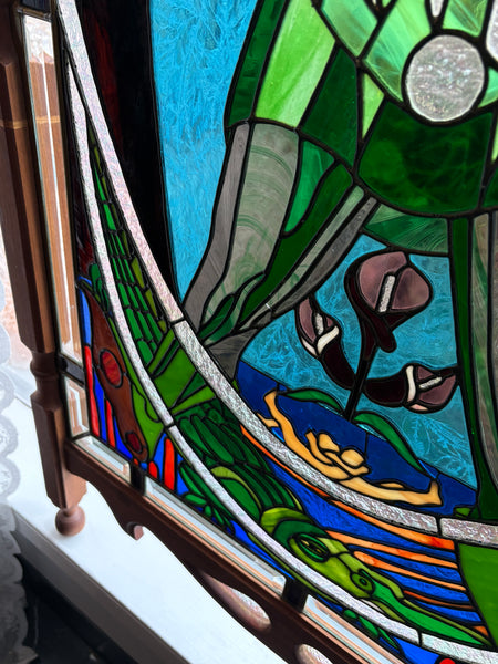 The Fool — Stained Glass Tarot Panel