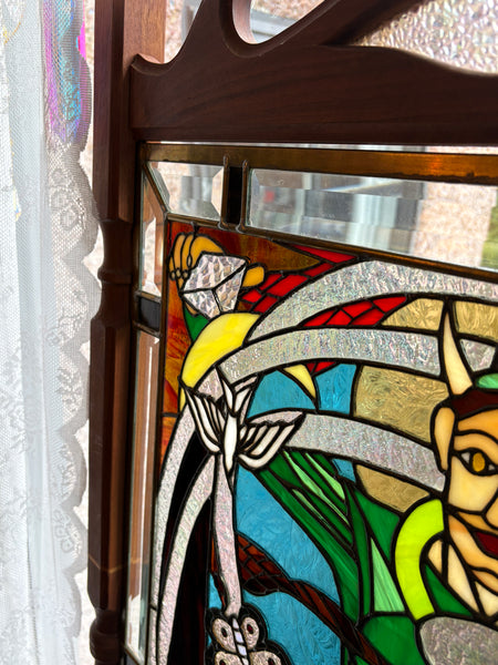 The Fool — Stained Glass Tarot Panel