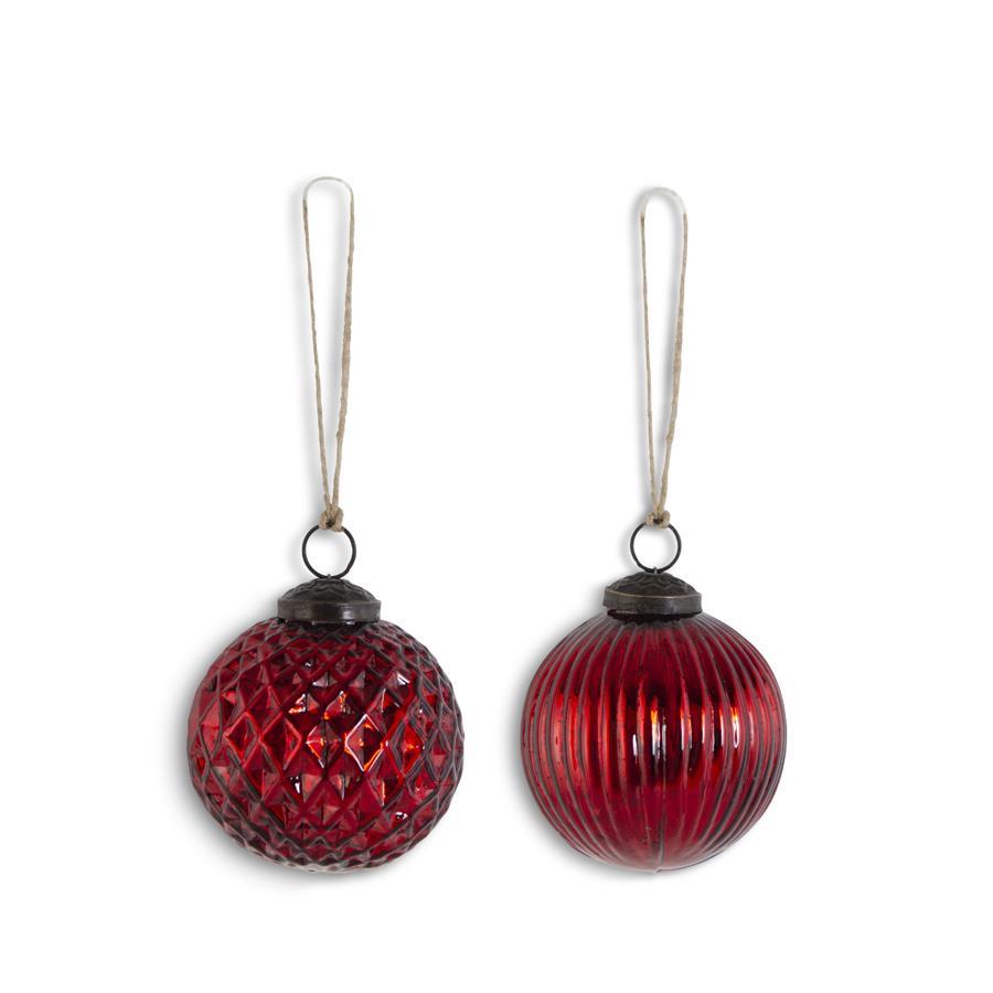 Assorted Mercury Glass Ornaments (2 Styles)