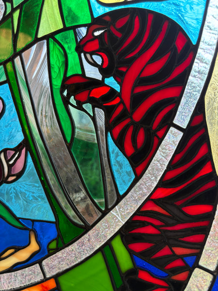 The Fool — Stained Glass Tarot Panel