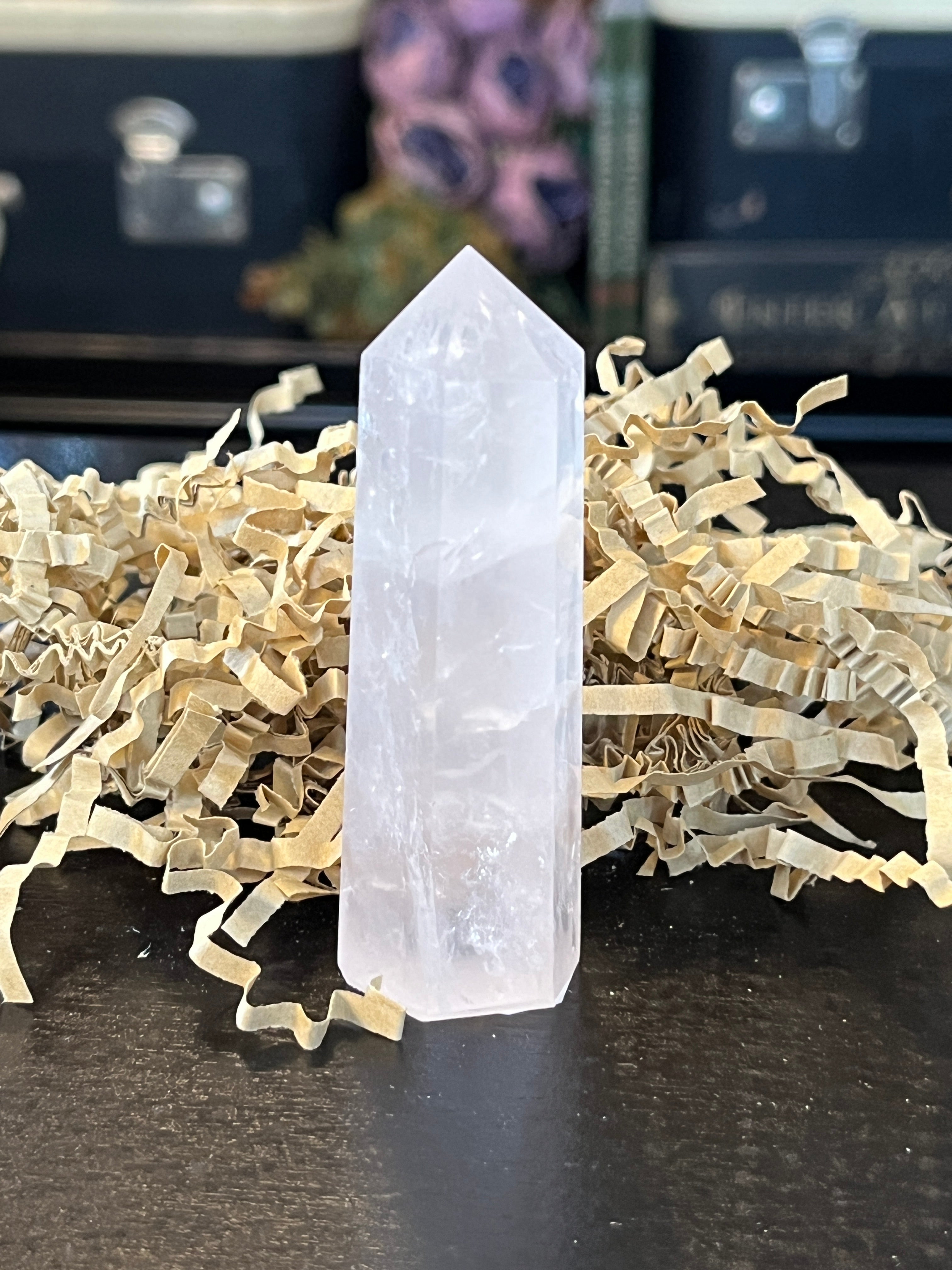 Rose Quartz Generator Tower – Love & Self-Compassion Healing Crystal (Set 2)