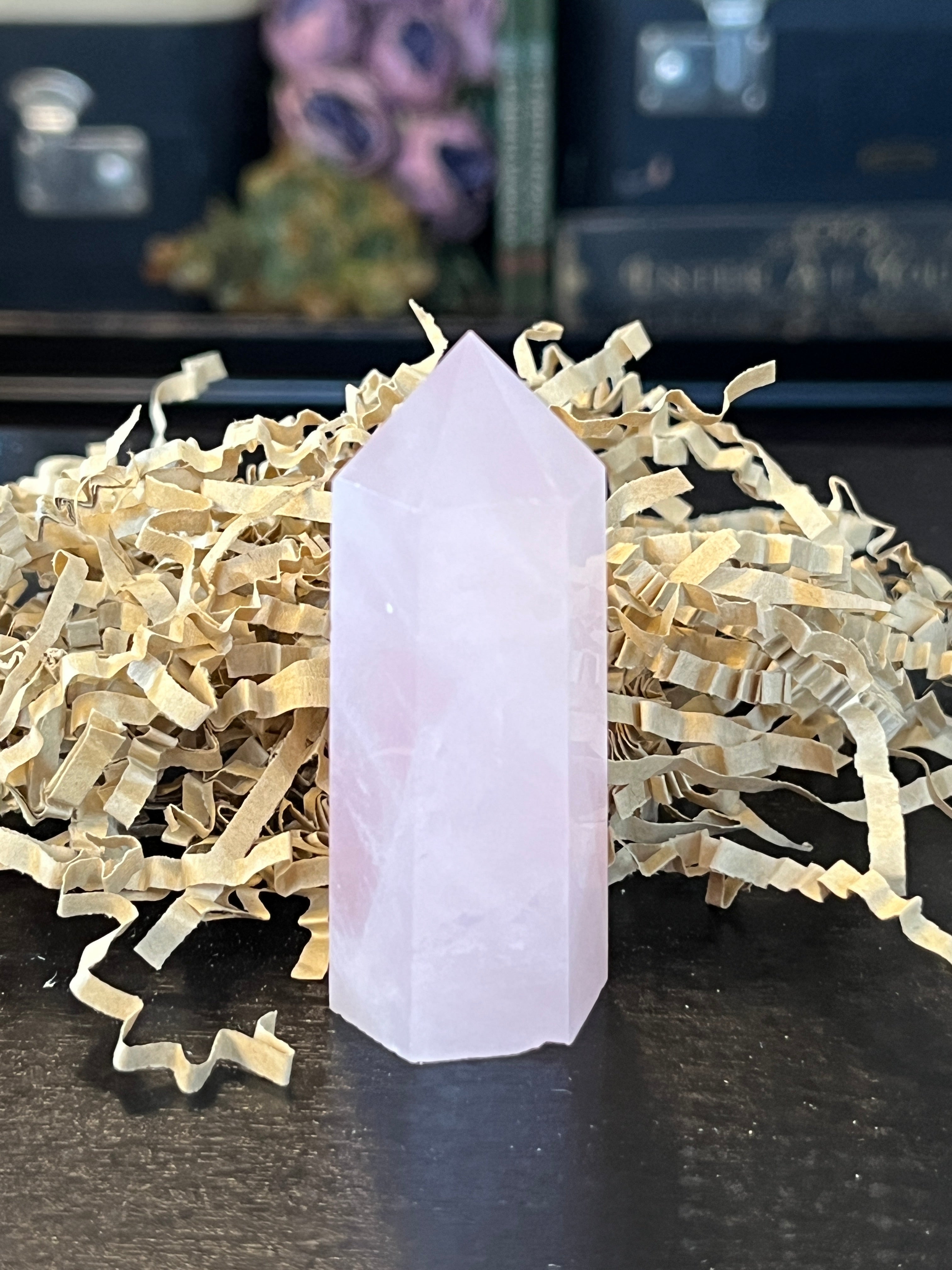 Rose Quartz Generator Tower – Love & Self-Compassion Healing Crystal (Set 2)