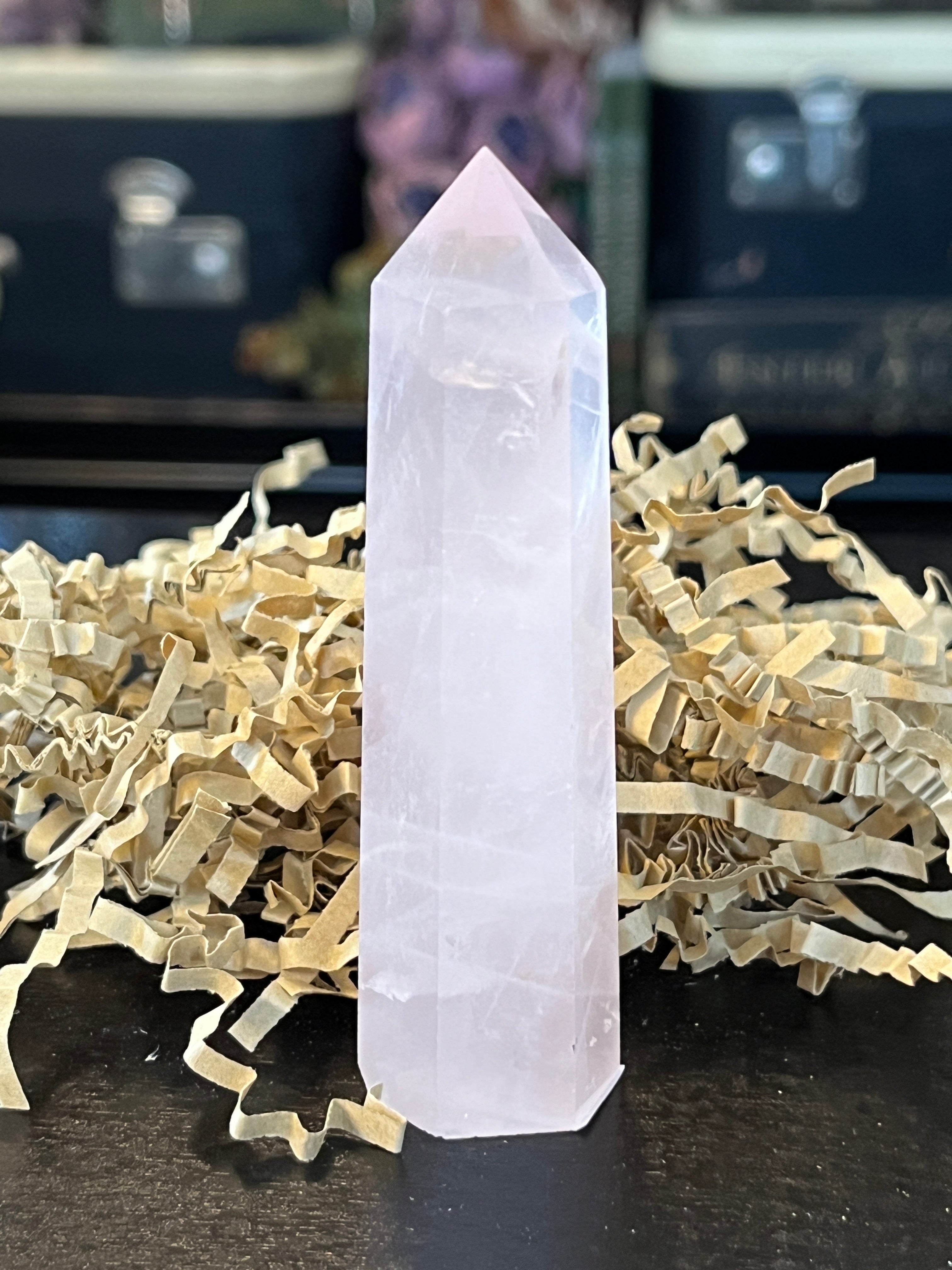 Rose Quartz Generator Tower – Love & Self-Compassion Healing Crystal (Set 2)