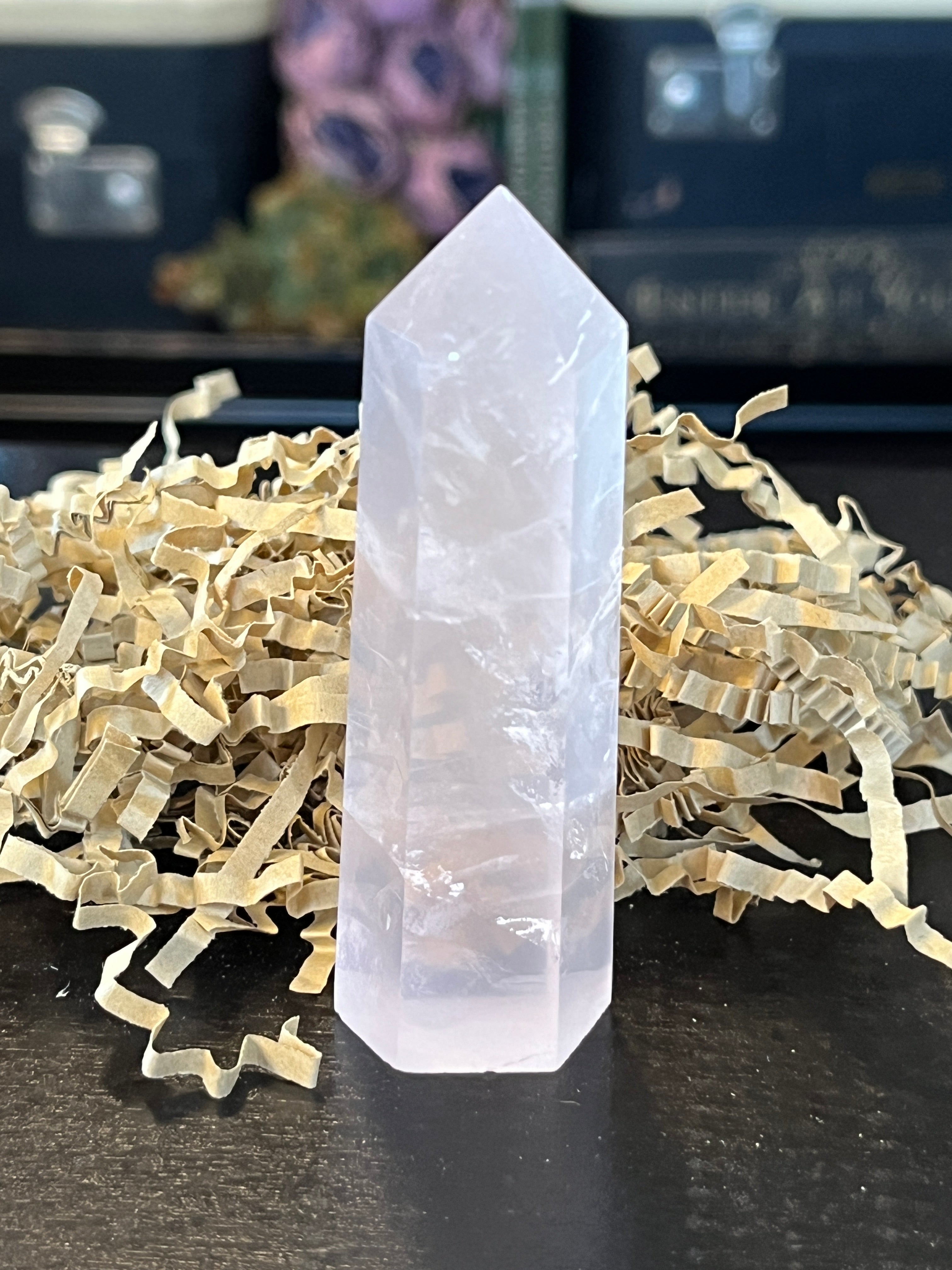Rose Quartz Generator Tower – Love & Self-Compassion Healing Crystal (Set 2)