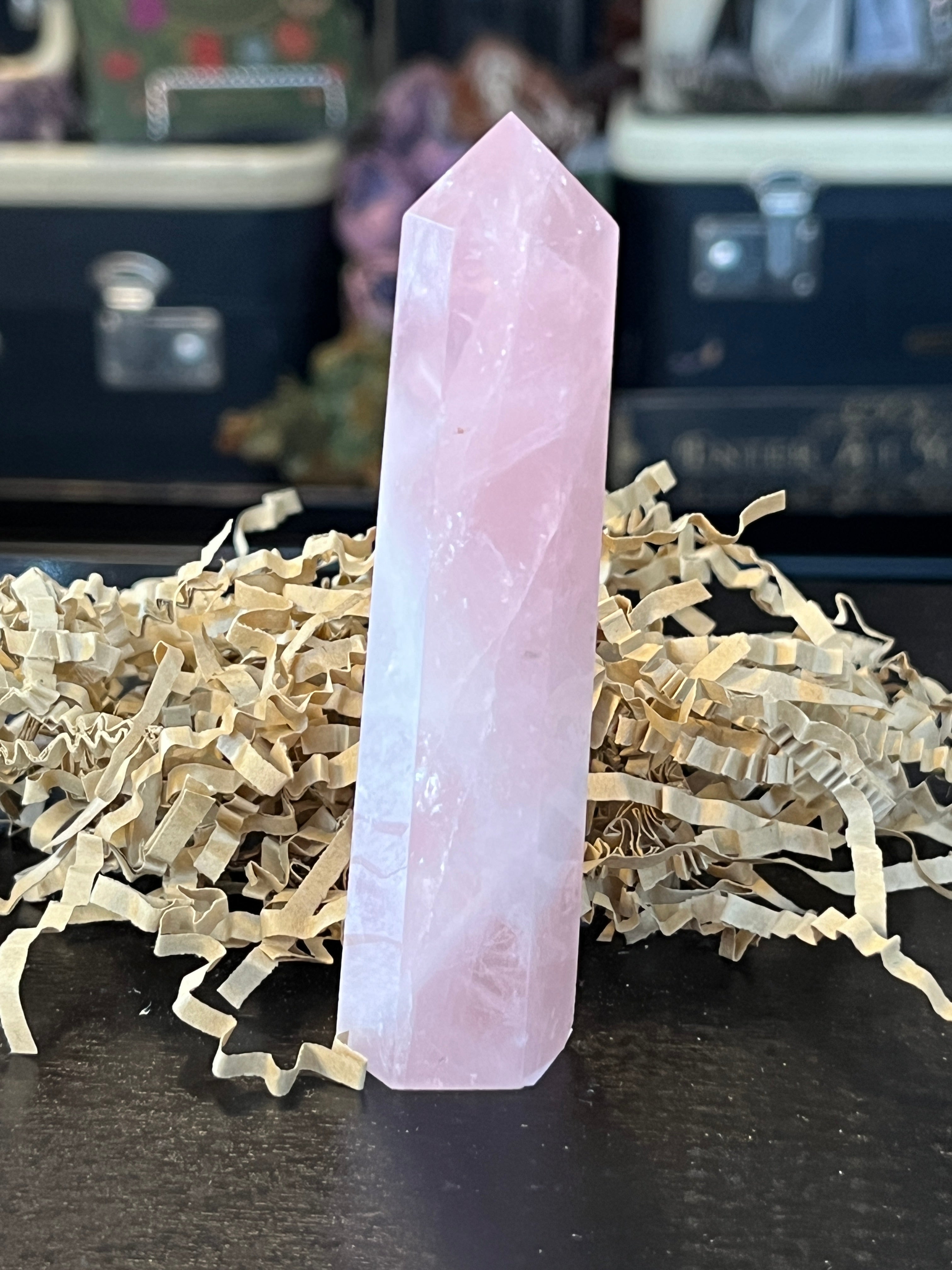 Rose Quartz Generator Tower – Love & Self-Compassion Healing Crystal (Set 2)