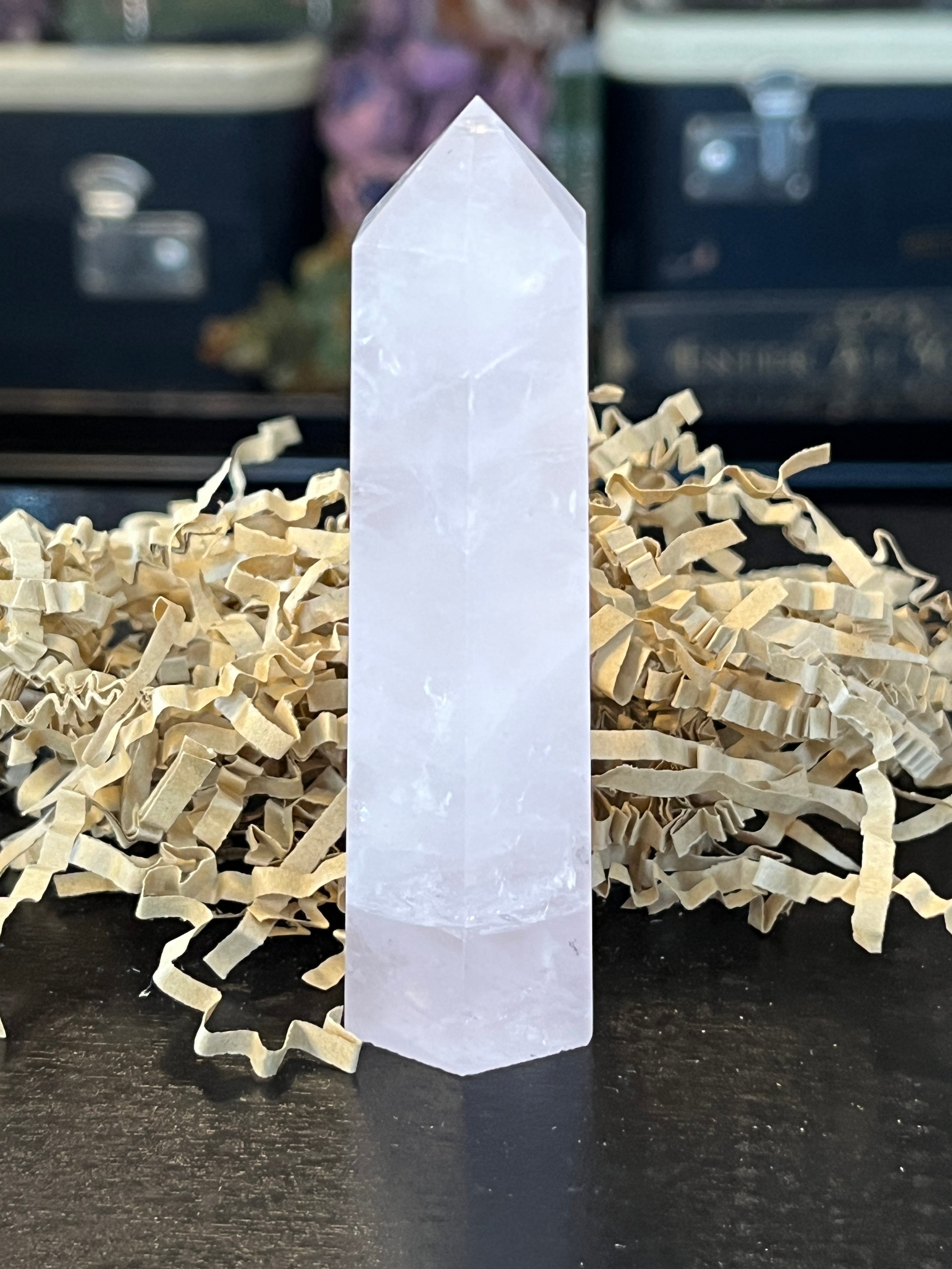 Rose Quartz Generator Tower – Love & Self-Compassion Healing Crystal (Set 2)