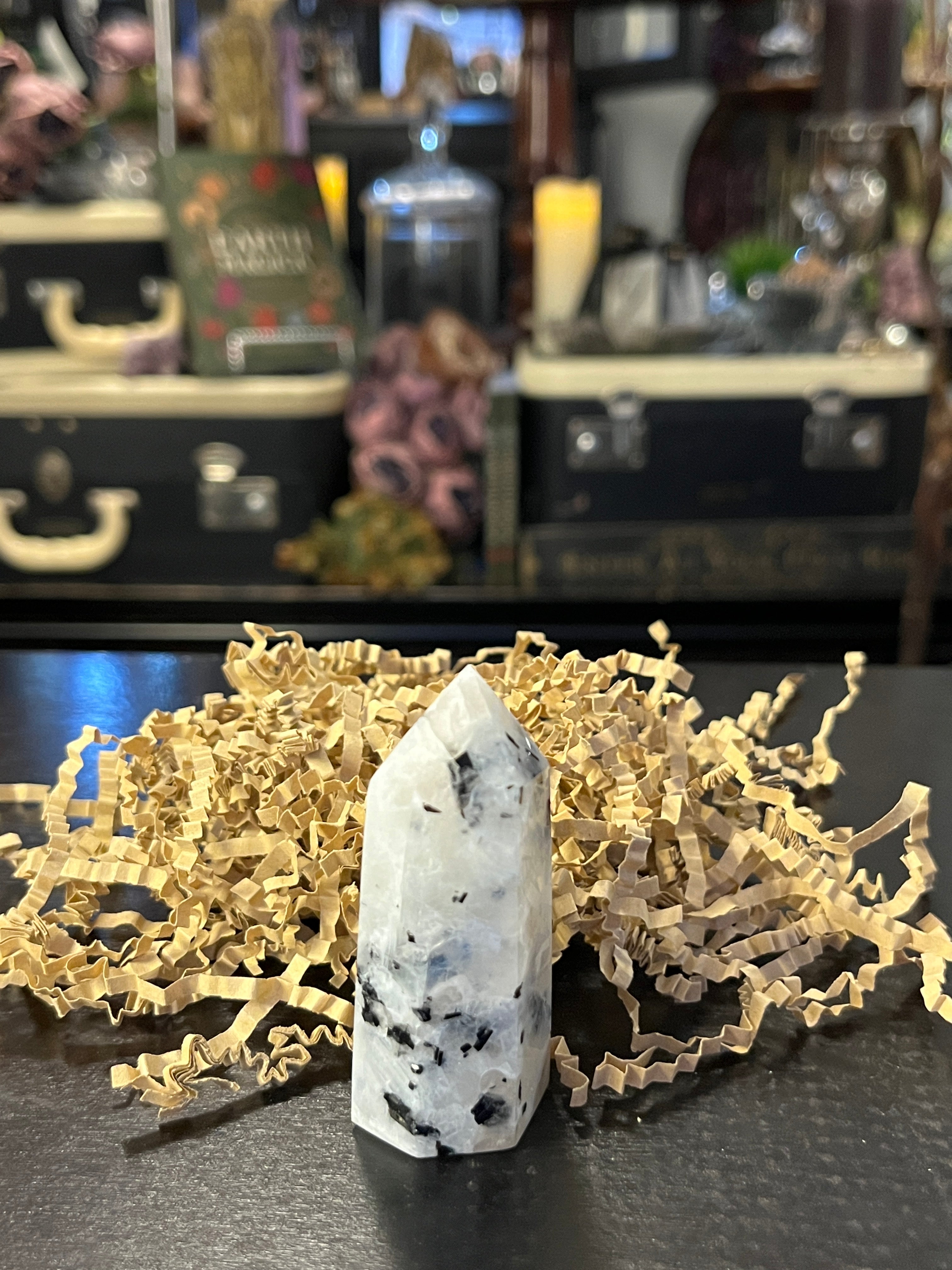 Rainbow Moonstone Generator Tower – Intuition & Divine Feminine Healing Crystal