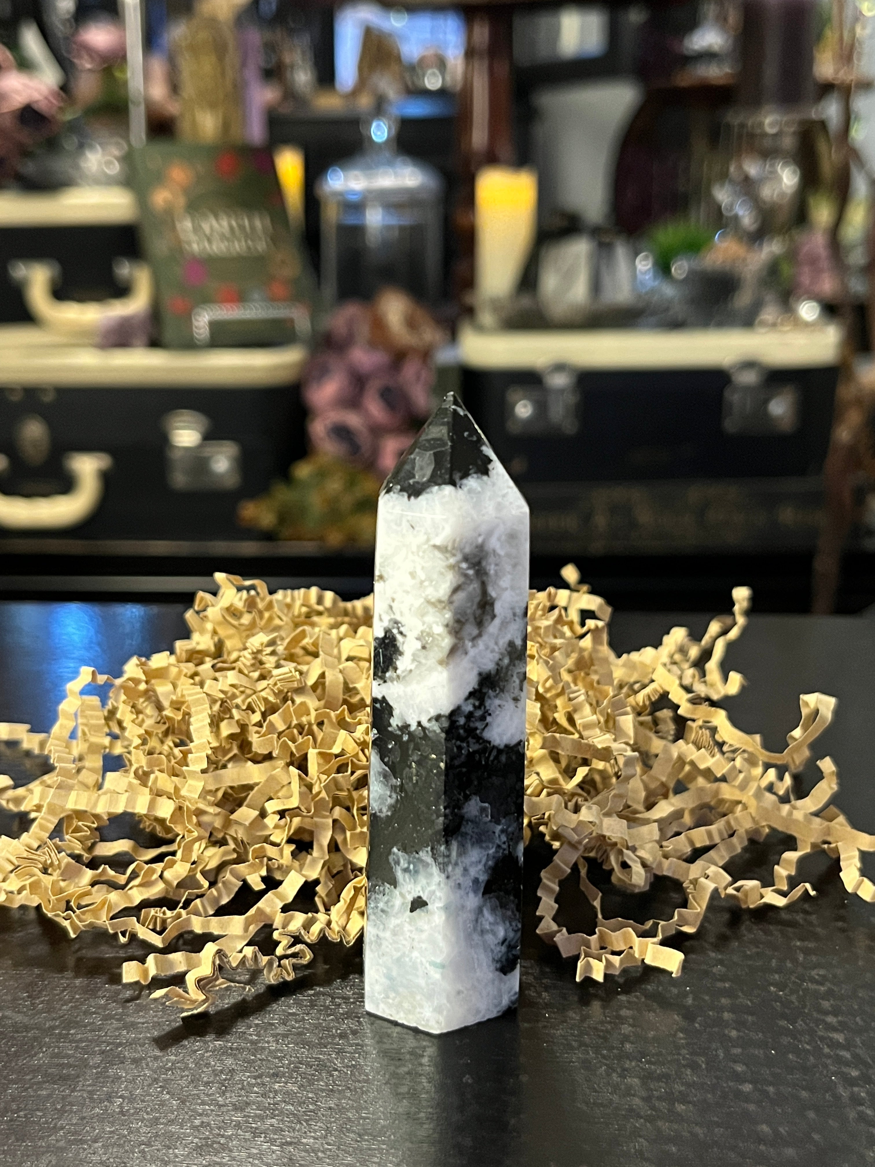Rainbow Moonstone Generator Tower – Intuition & Divine Feminine Healing Crystal