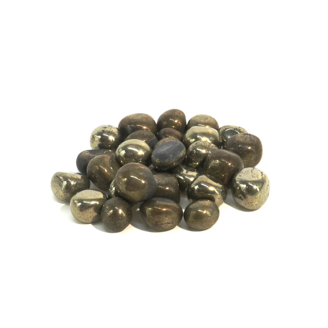 Pyrite Iron Mayrix Tumbled Stones