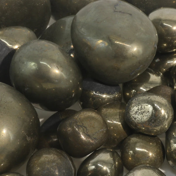 Pyrite Iron Mayrix Tumbled Stones