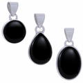 Black Onyx .925 Sterling Silver Pendant – Strength & Grounding Crystal Jewelry