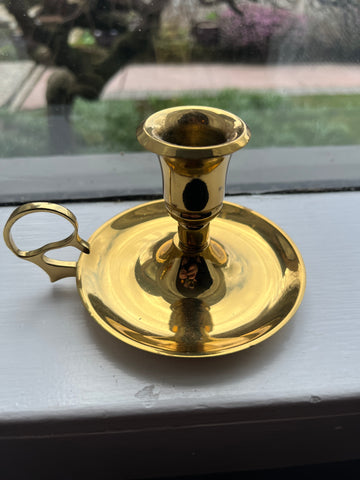 Vintage Brass Chambermaid Candle Stick