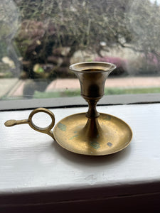 Vintage Brass Chambermaid Candle Stick