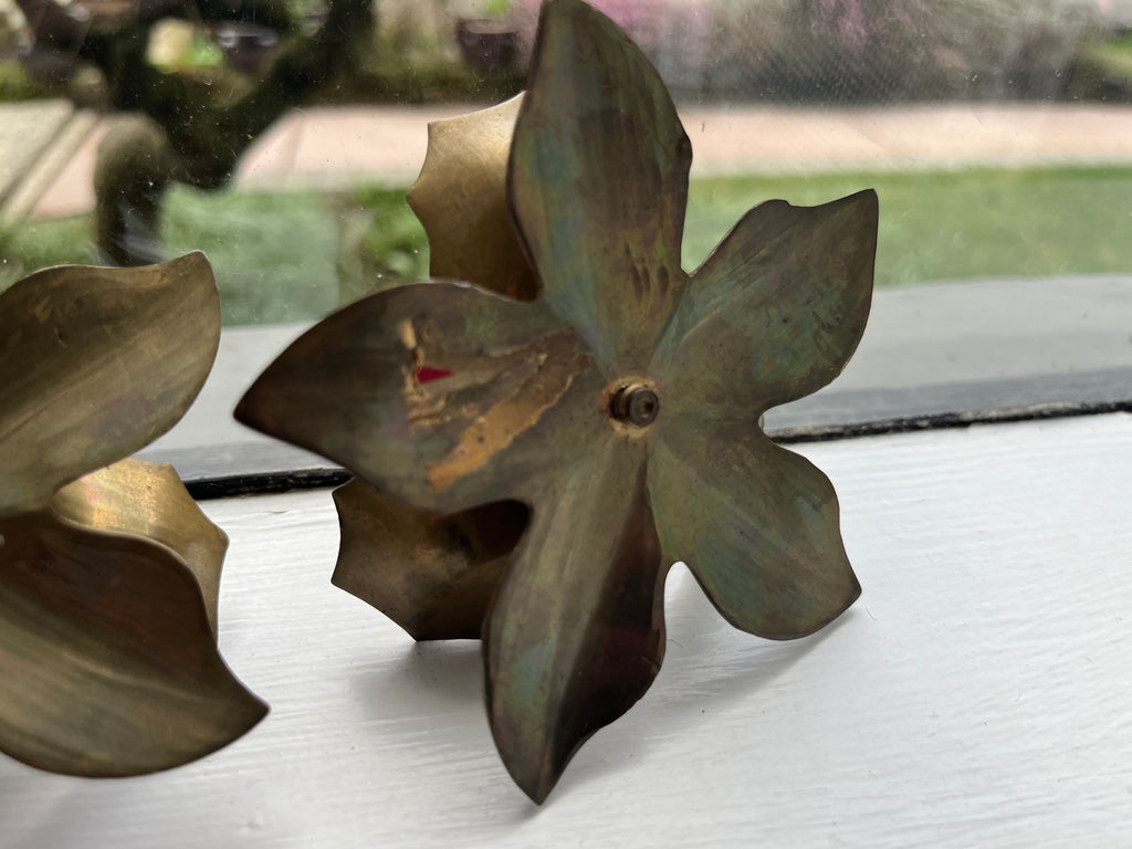 Vintage Brass Indian Lotus Candle Stick Holder