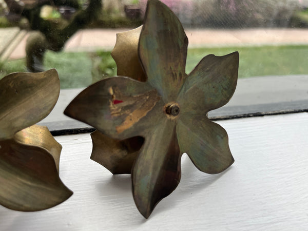 Vintage Brass Indian Lotus Candle Stick Holder
