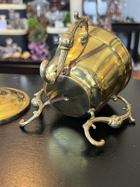 Vintage Brass Cauldron w/ Lid