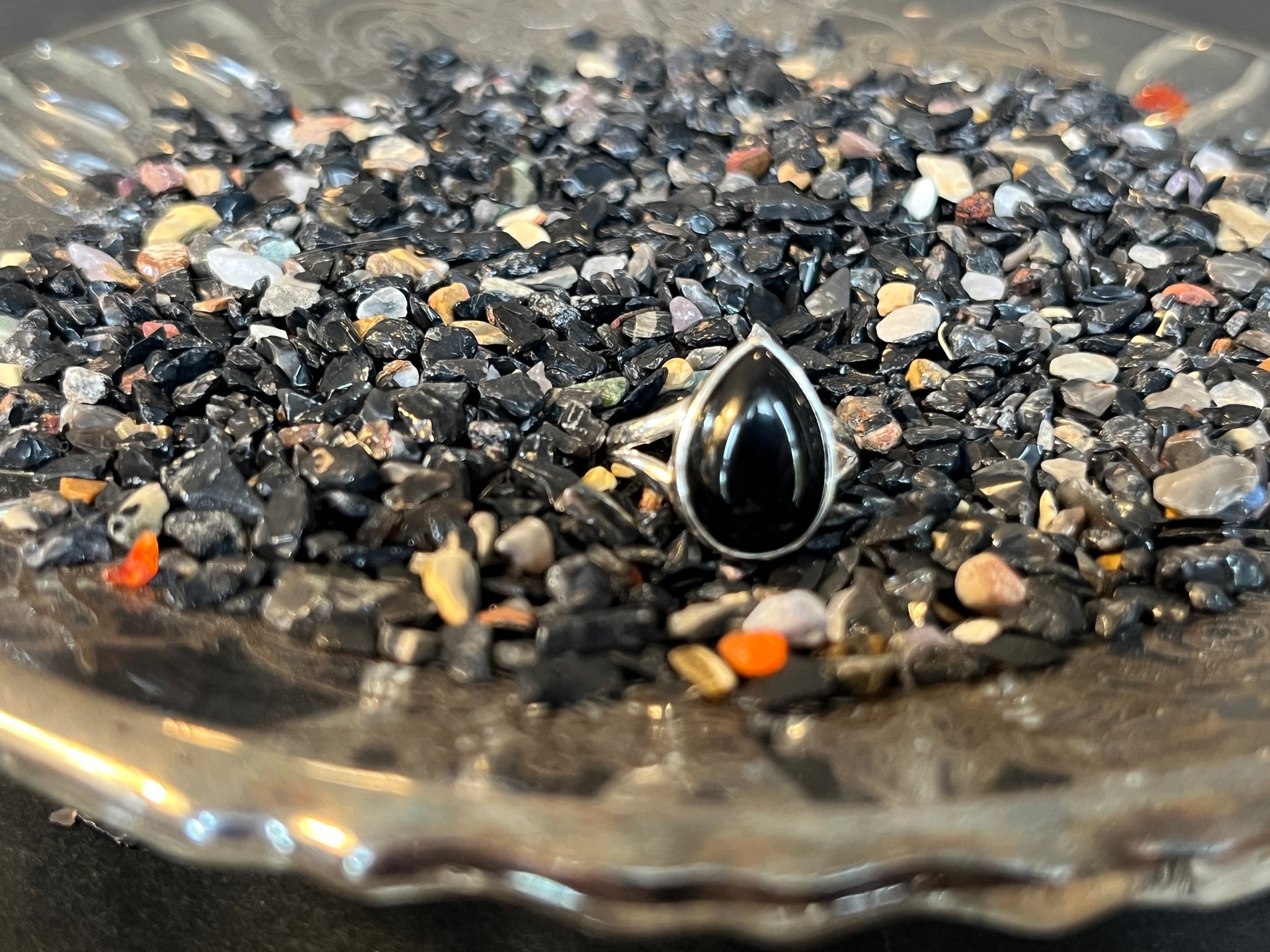 Silver .925 Black Onyx Ring (166)