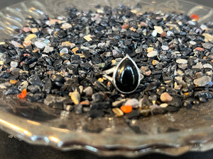 Silver .925 Black Onyx Ring (166)