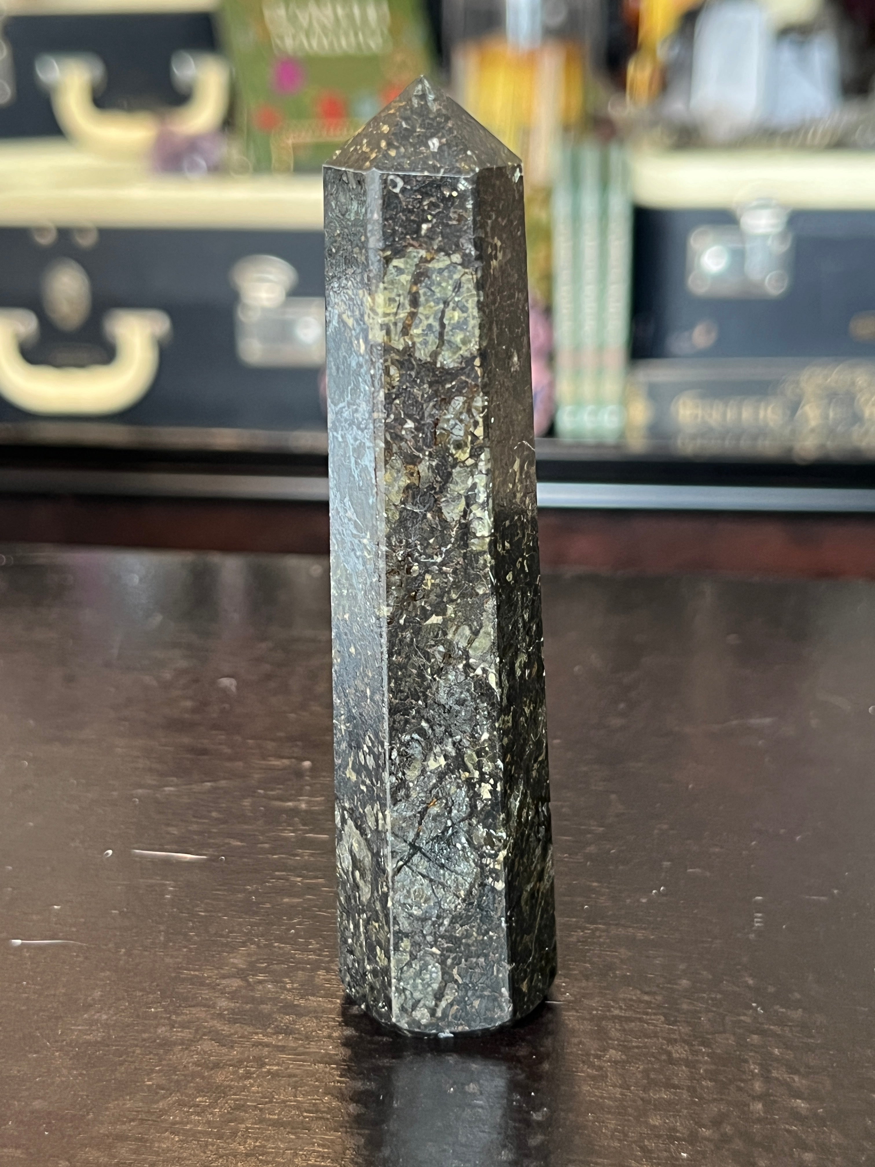 Nuummite Generator Tower – Personal Magic & Shadow Work Healing Crystal (#4 Tall)