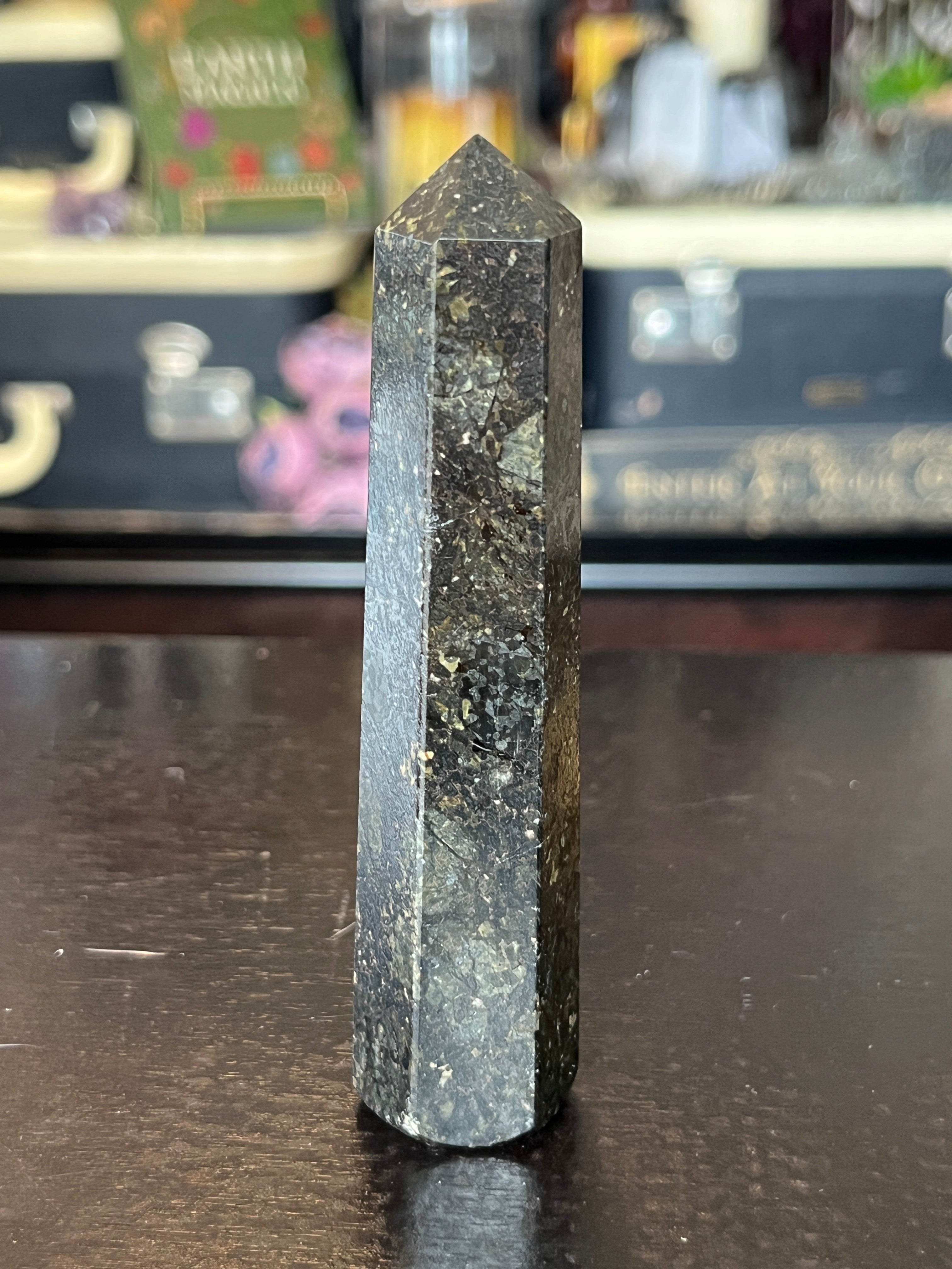 Nuummite Generator Tower – Personal Magic & Shadow Work Healing Crystal (#4 Tall)