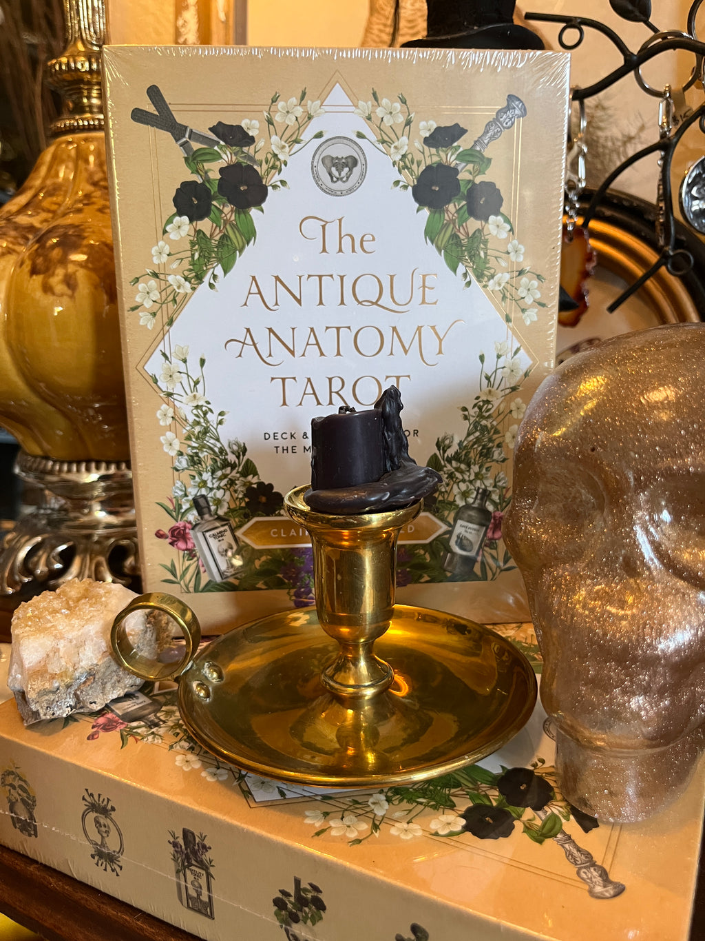 Vintage Brass Chambermaid Candle Stick