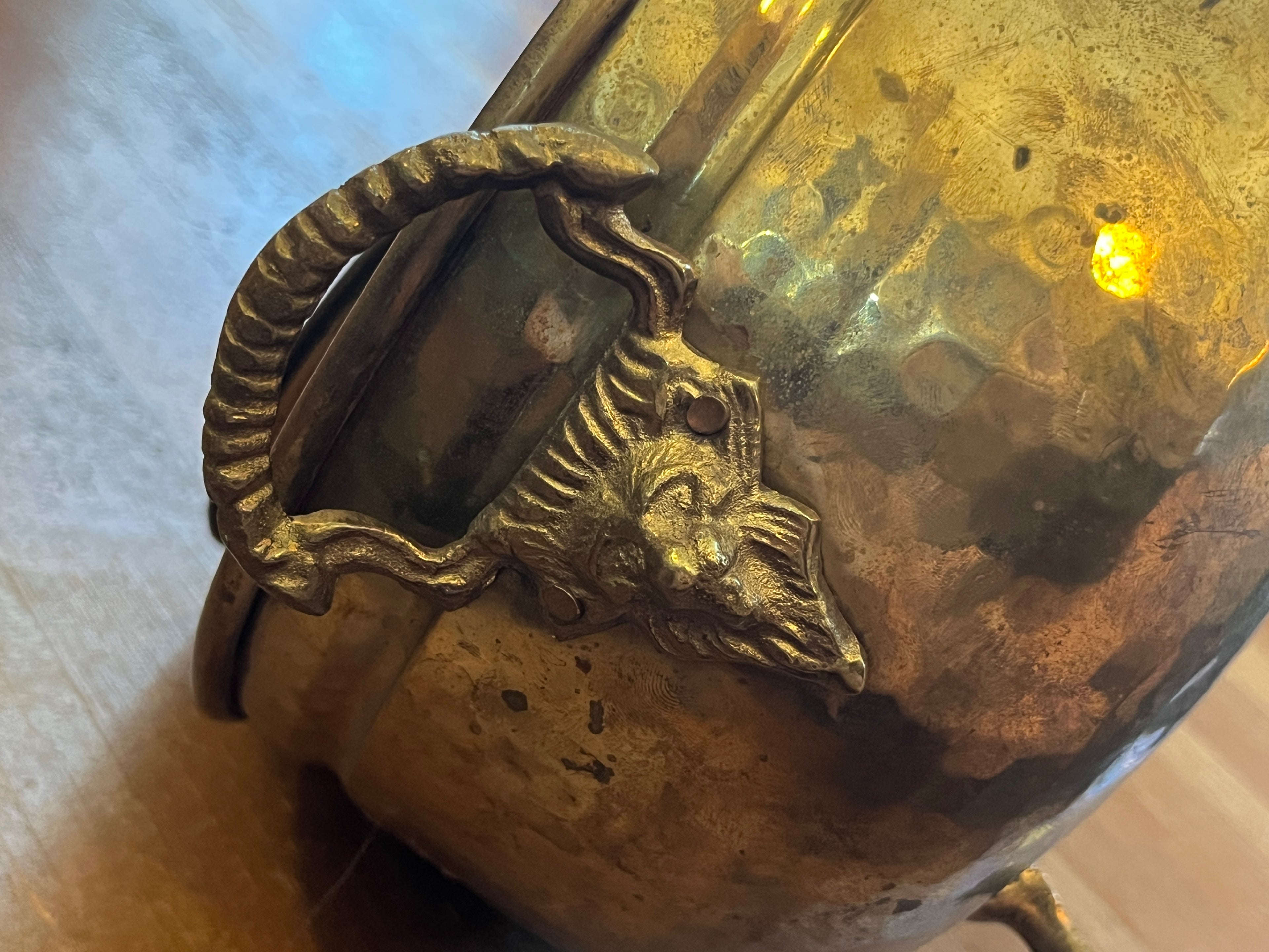 Footed Brass/ Cauldron Planter X Large Double