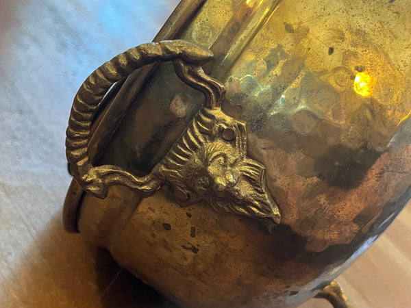 Footed Brass/ Cauldron Planter X Large Double