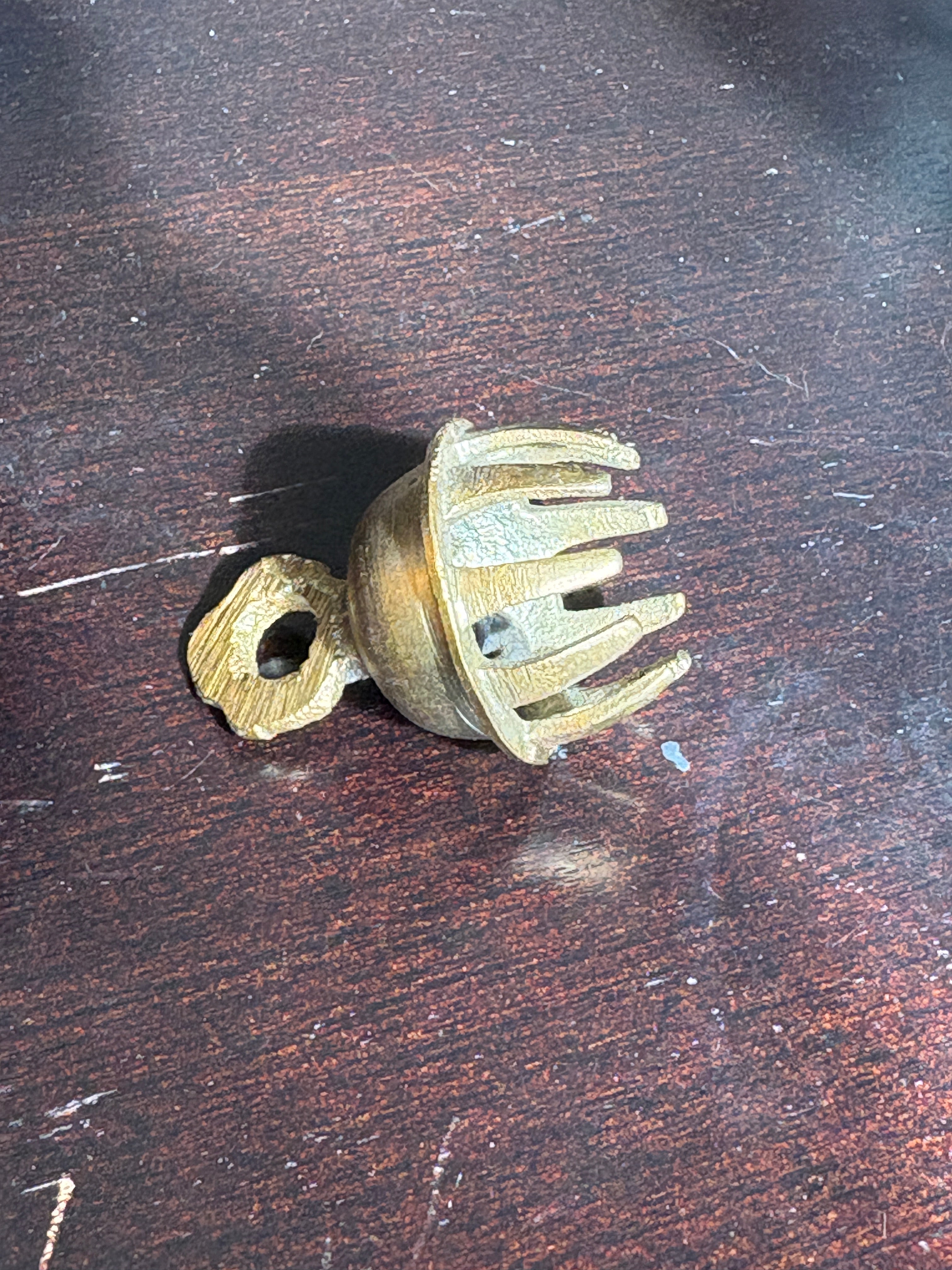 Vintage Miniature Brass Claw Ritual Bell