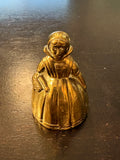 Vintage Dutch Girl Brass Altar Bell