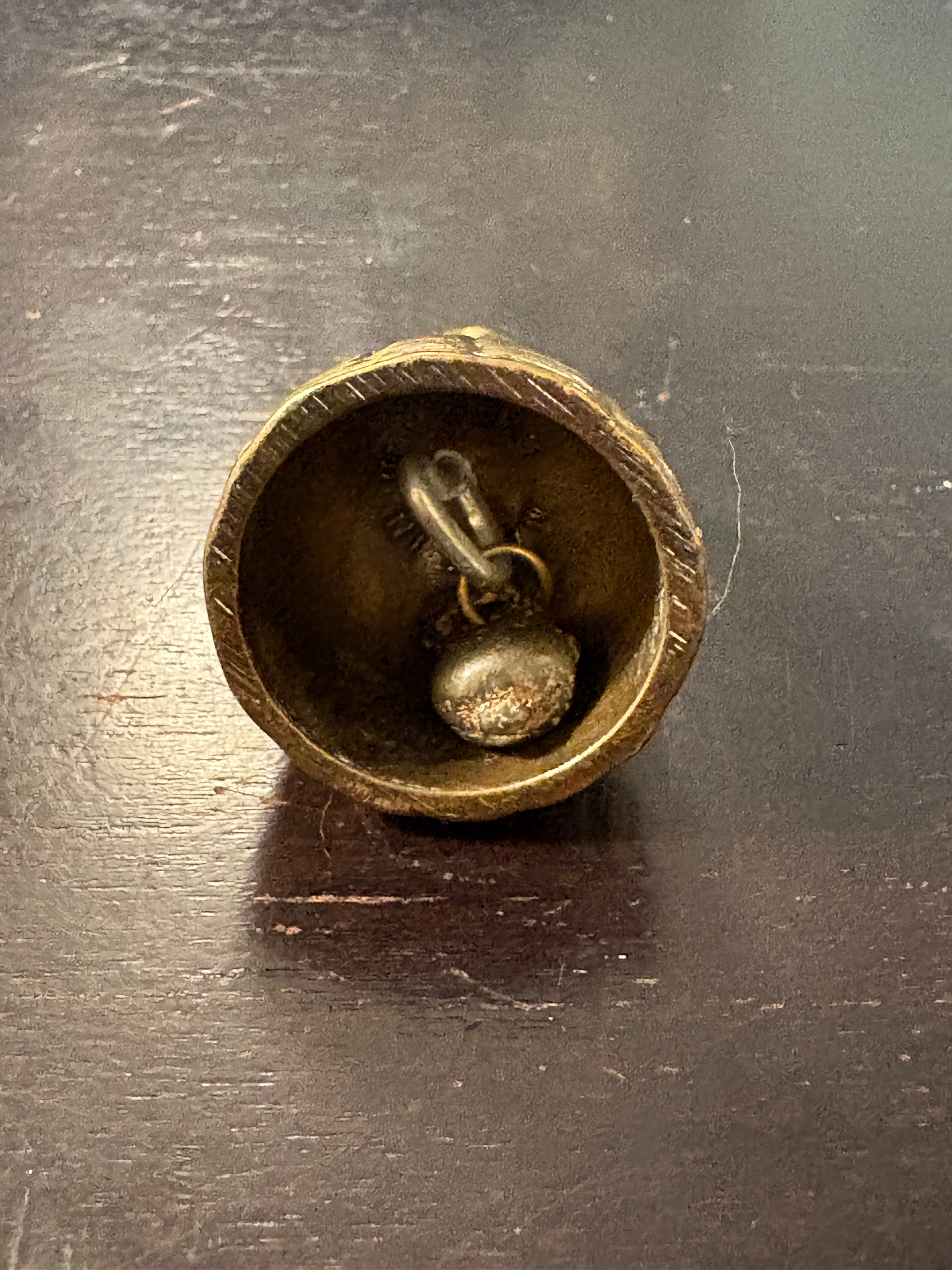 Vintage Dutch Girl Brass Altar Bell