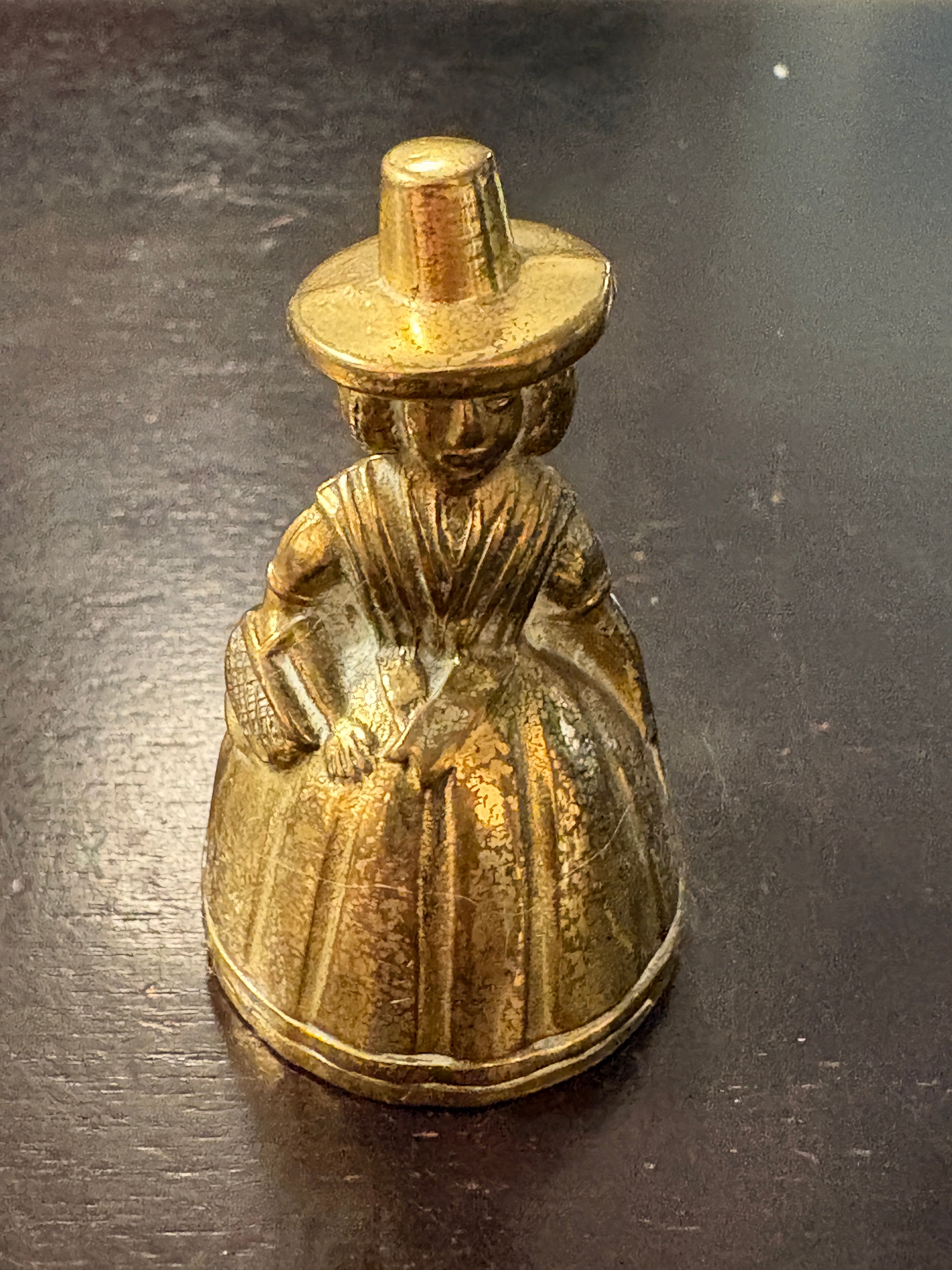 Vintage Welsh Lady Brass Altar Bell