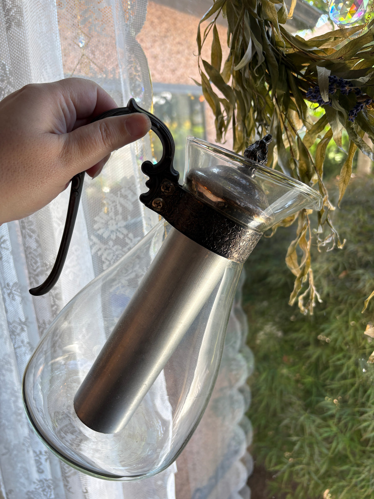 Vintage F.B. Rogers Silver-Plated Alchemy Carafe