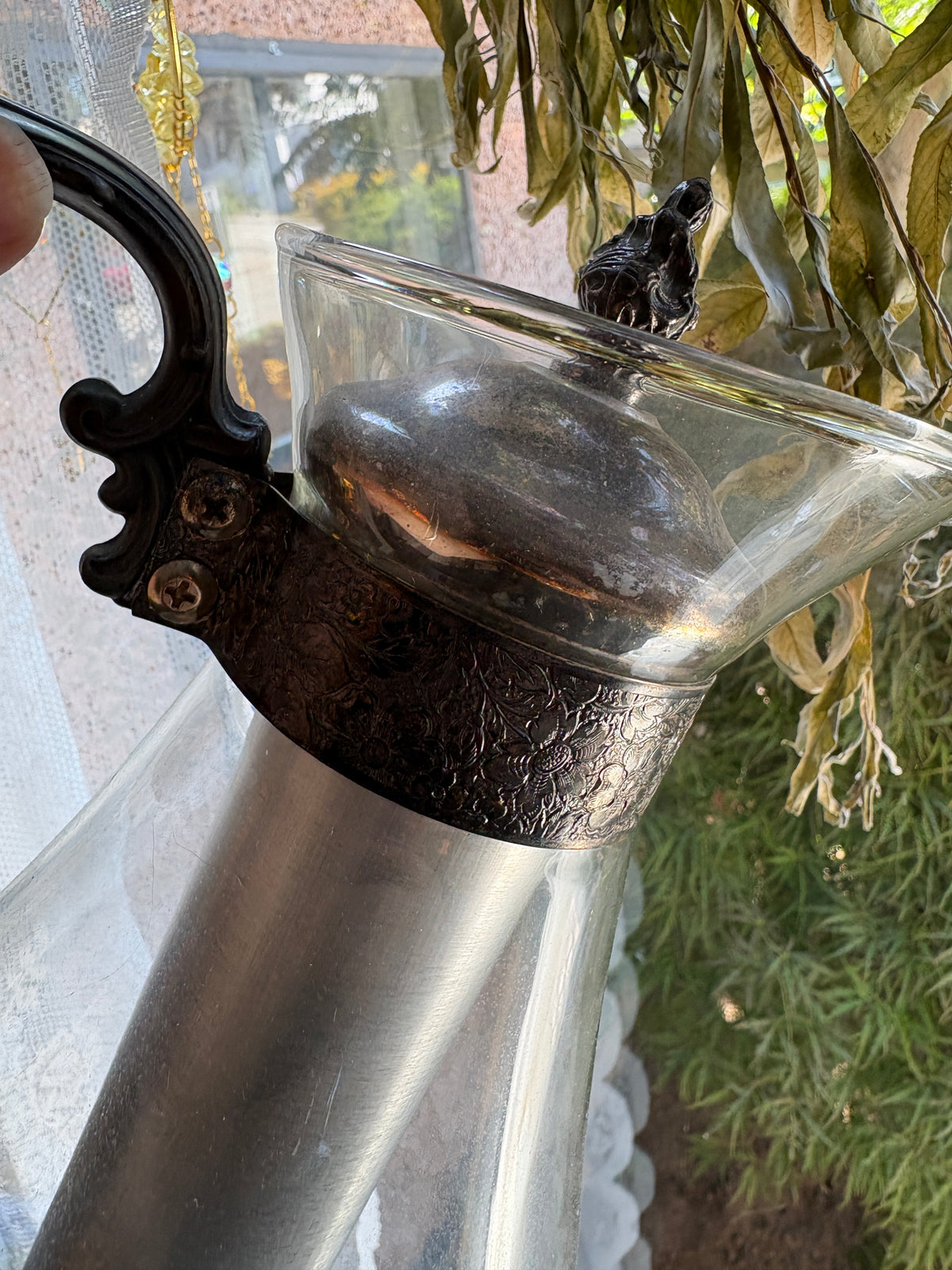 Vintage F.B. Rogers Silver-Plated Alchemy Carafe