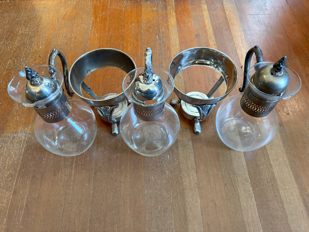 Vintage Zeller Silver-Plated Warming Carafe & Stand