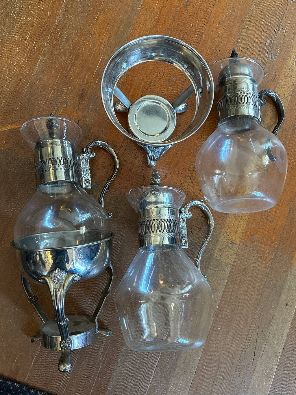 Vintage Zeller Silver-Plated Warming Carafe & Stand