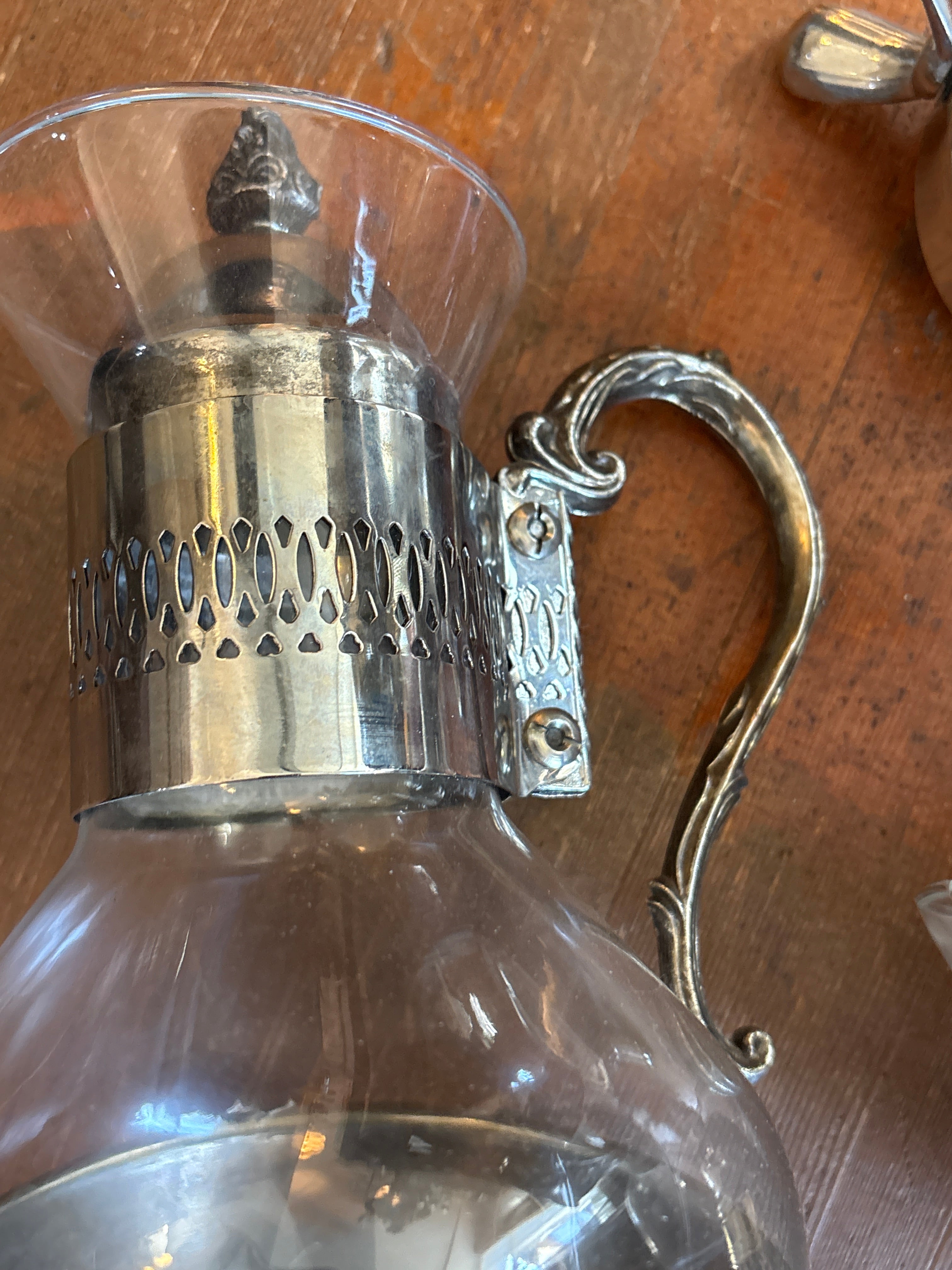 Vintage Zeller Silver-Plated Warming Carafe & Stand