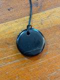 Russian Shungite Round Pendant Necklace