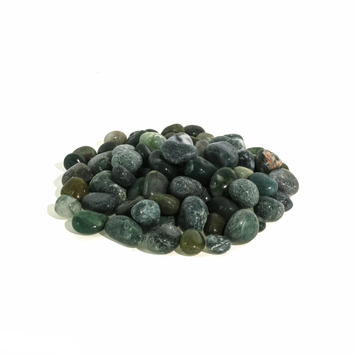 Green Moss Agate Tumbled Stone – Growth & Abundance Healing Crystal