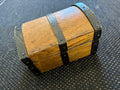 Vintage Wooden Treasure Chest – Blue Velvet Lined